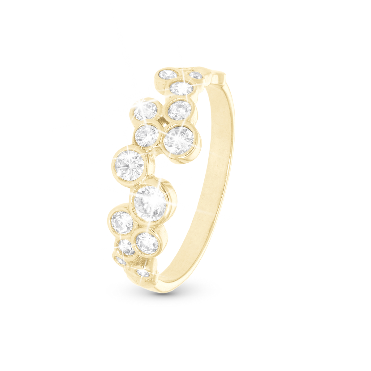 Christina Bubbles ring i forgyldt sølv – model 800-3.30.B