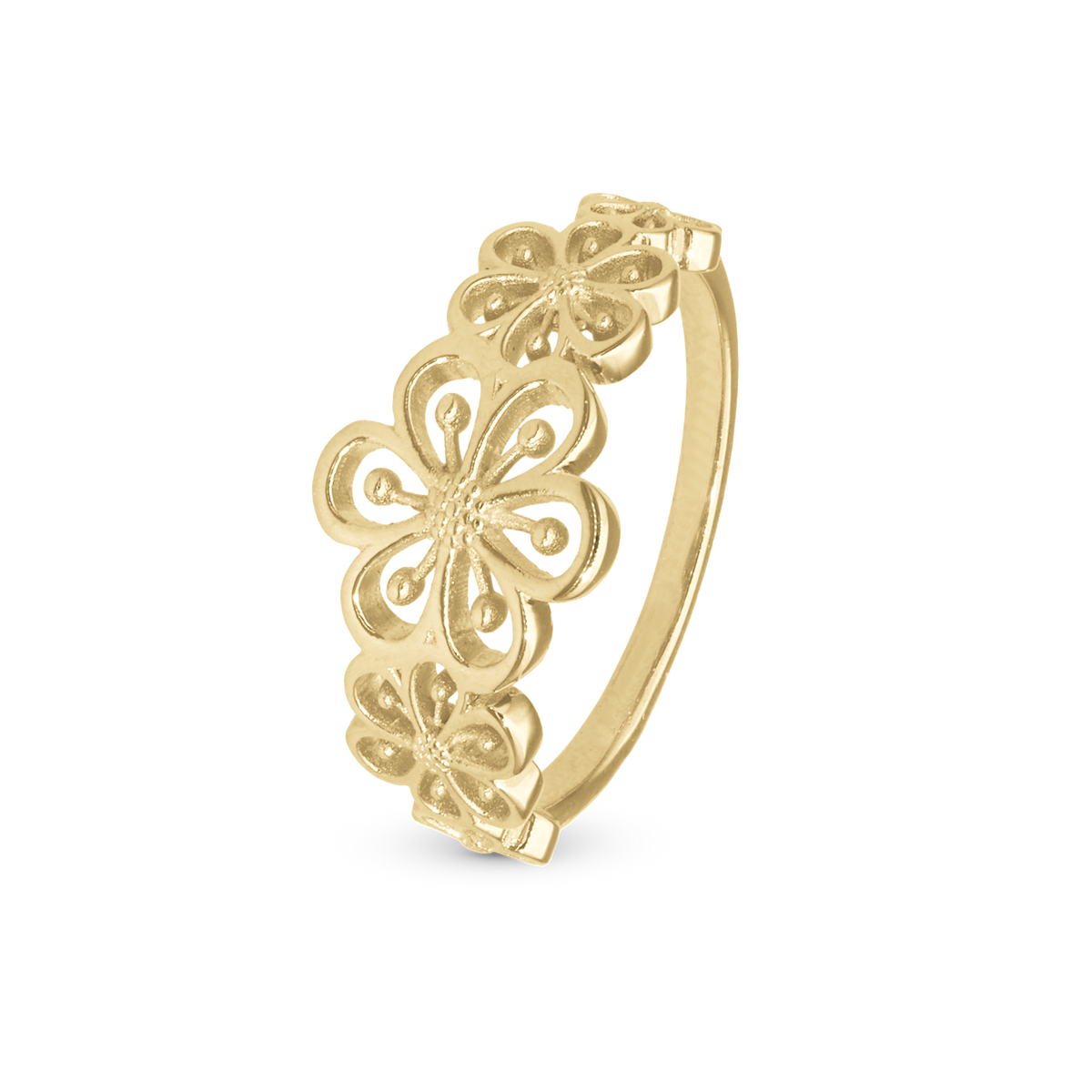 Christina Flower Heaven ring i forgyldt sølv – model 800-3.31.B