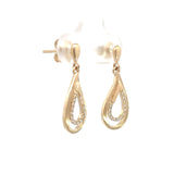 Amore Jewelry - 14 kt. guld ørering med diamant, 0,11ct w/si - 10-22155