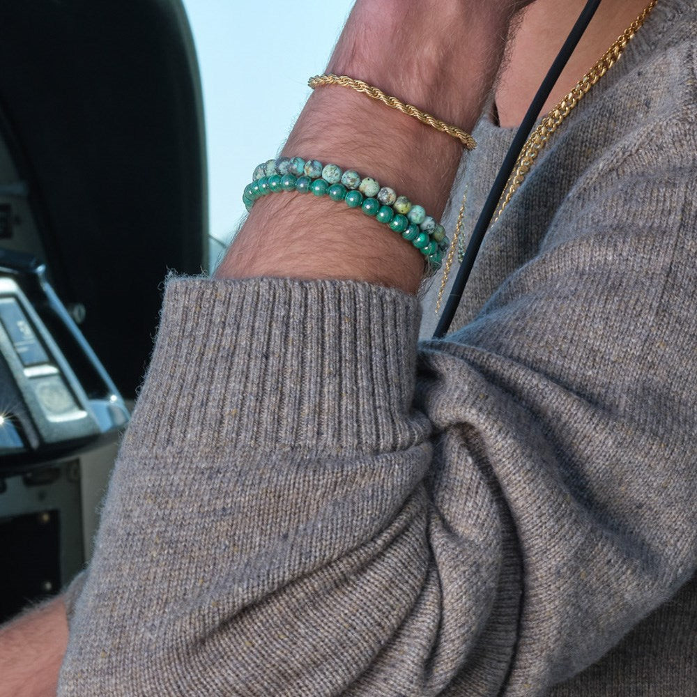 SON of NOA SON armbånd African Turquoise matt 19cm - 25cm
