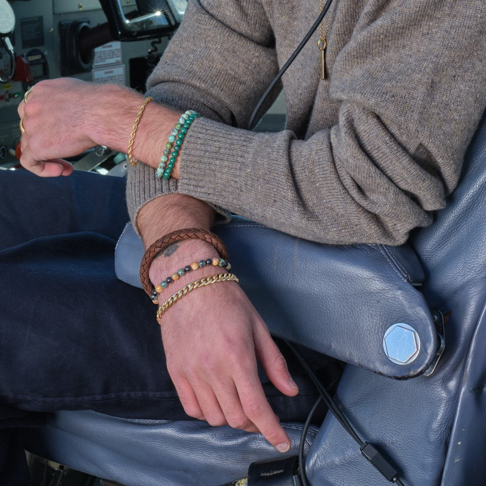 SON of NOA SON armbånd African Turquoise matt 19cm - 25cm