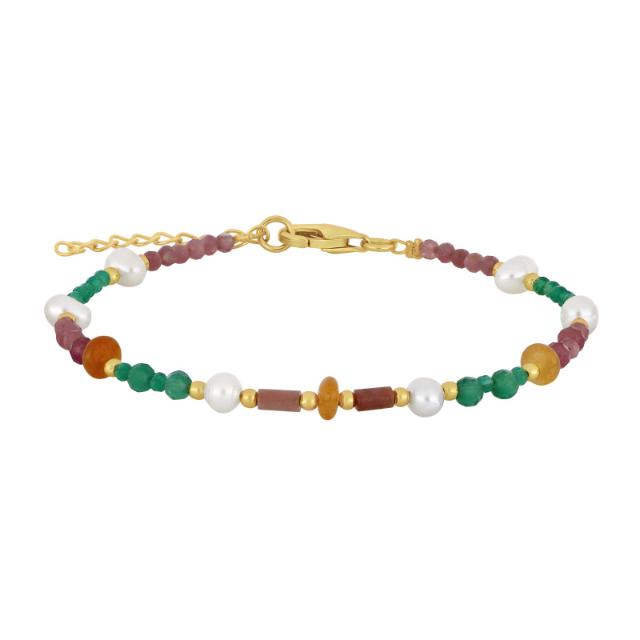 Nordahl Andersen - ICE52 forgyldt armbånd med sten og perler - Model: 80890345900