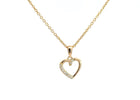 14 kt. Guld hjerte vedhæng - med 0,05ct tw/si brillant - Model: 20-22163