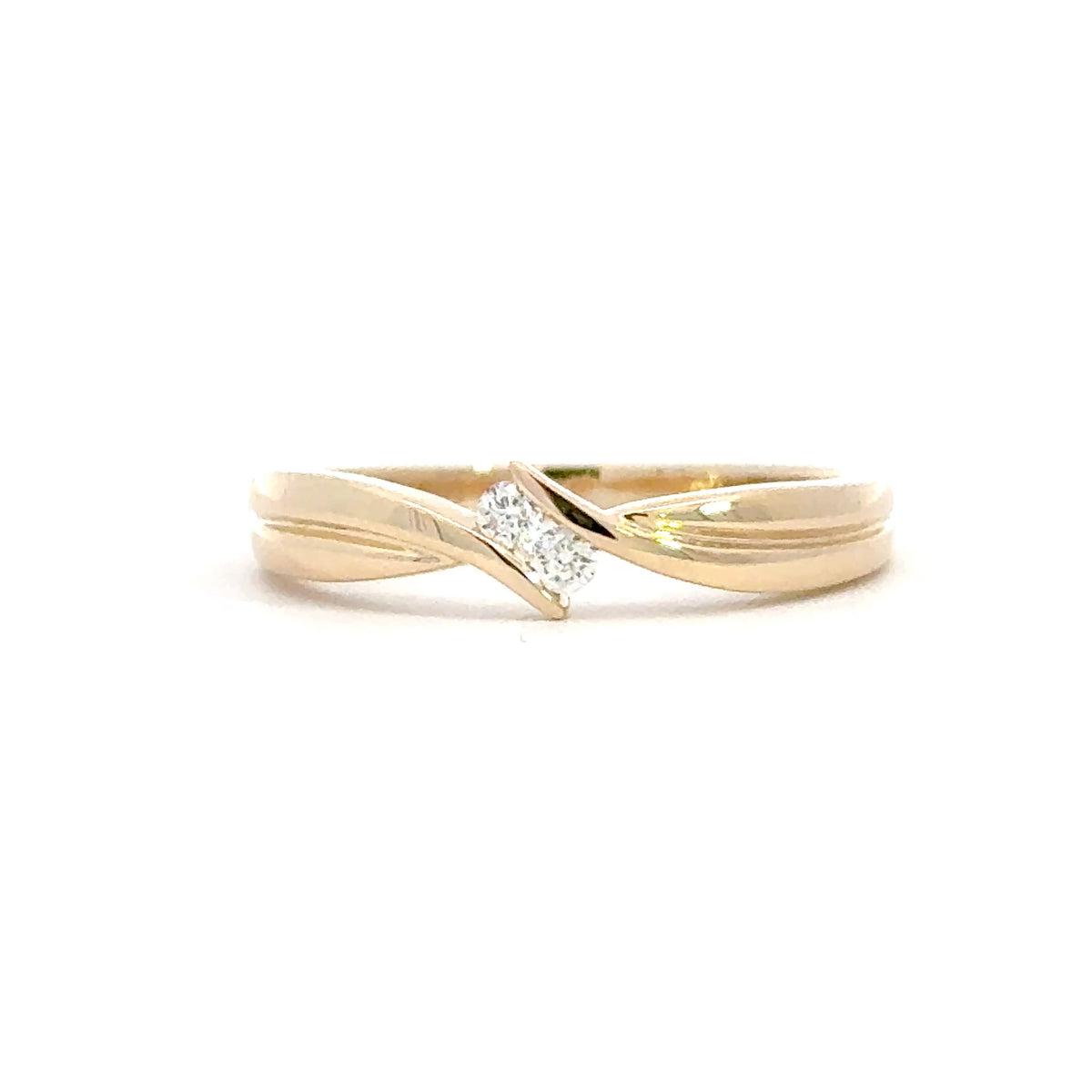 14KT. Diamant ring, rødguld, 0,06ct TW/SI - Model: 40-22630