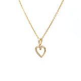 14 kt. Guld hjerte vedhæng - med 0,05ct tw/si brillant - Model: 20-22163