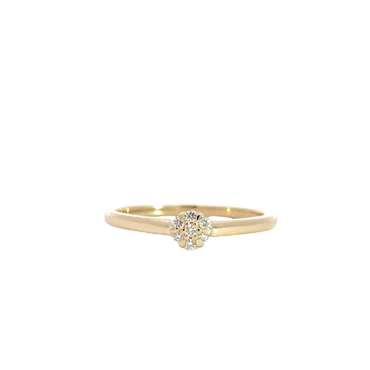 14 kt. Guld diamant ring med ialt.: 0,06ct w/si - 40-22617