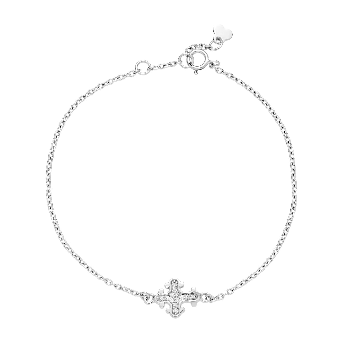 Lund of Copenhagen -Armbånd kors 10x9mm med zirkonia 14-15-16 cm - Model.: 901141416-30