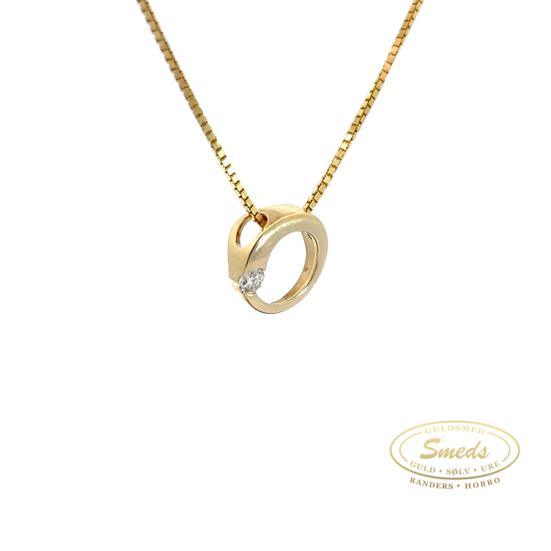 14 kt. diamant vedhæng m. 0,11ct w/si - Model: 20-22131