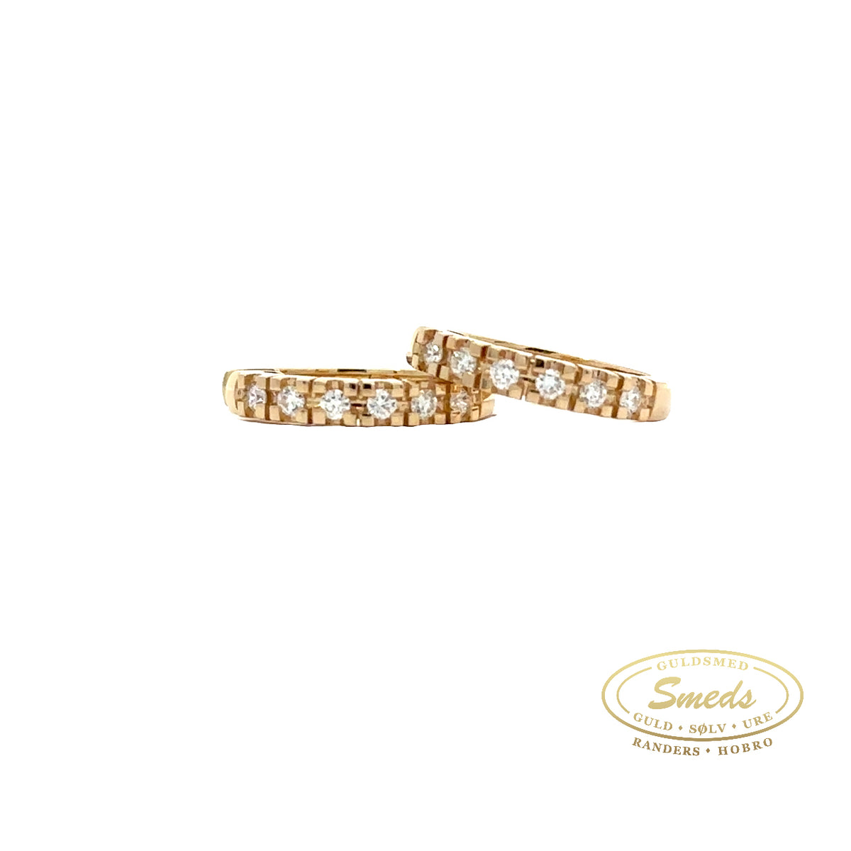 14 kt. Guld creol med diamant, i alt: 0,25 ct. tw/si - Model: 10-22123