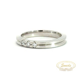 14 kt guldring m 3x0,05 ct wws