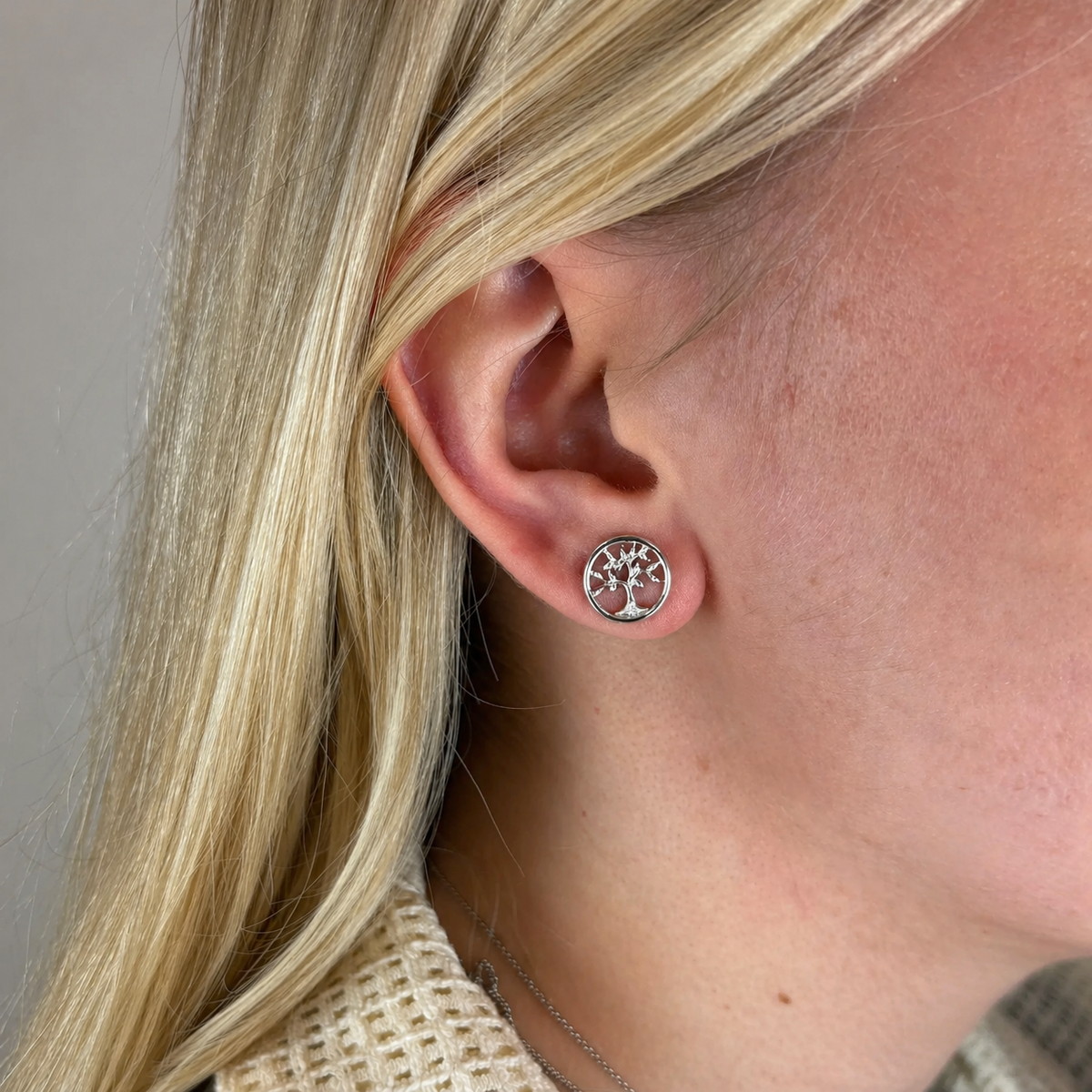 Christina Diamond Tree of Life ørestikker i sølv – model 671-S57 – billede 2