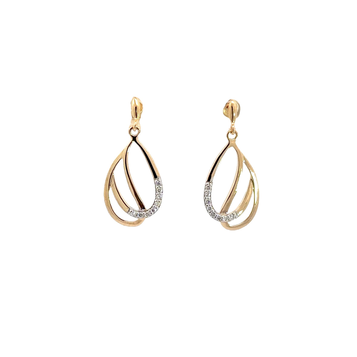 Nordahl Andersen 14kt. Guld ørehænger m. dia. 0.08ct W/SI