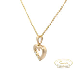 Diamant hjerte vedhæng i 14 kt. m 3 x 0,02ct w/si - Model: 20-22124