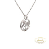 Sølv vedhæng, tro, håb, kærlighed med syntetiske zirkoner - Model: 20-12745