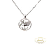 Sølv vedhæng, tro, håb, kærlighed med syntetiske zirkoner - Model: 20-12745