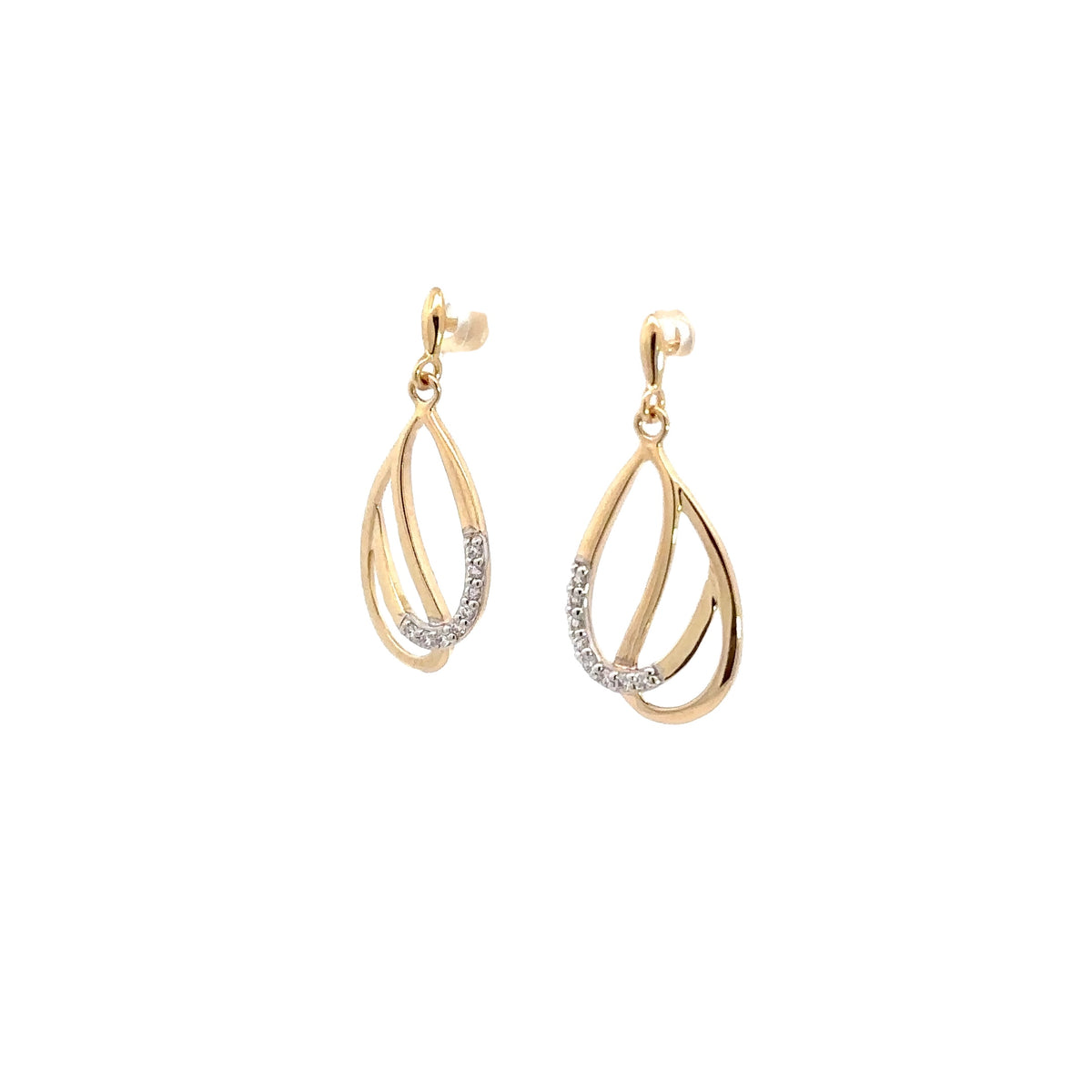 Nordahl Andersen 14kt. Guld ørehænger m. dia. 0.08ct W/SI