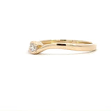 14 kt. guld diamantring med diamant, 0,09ct tw/si - Model: 40-22632