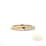 14kt Alliancering med 5 x 0,05 tw/si brillanter - Model: 40-22615