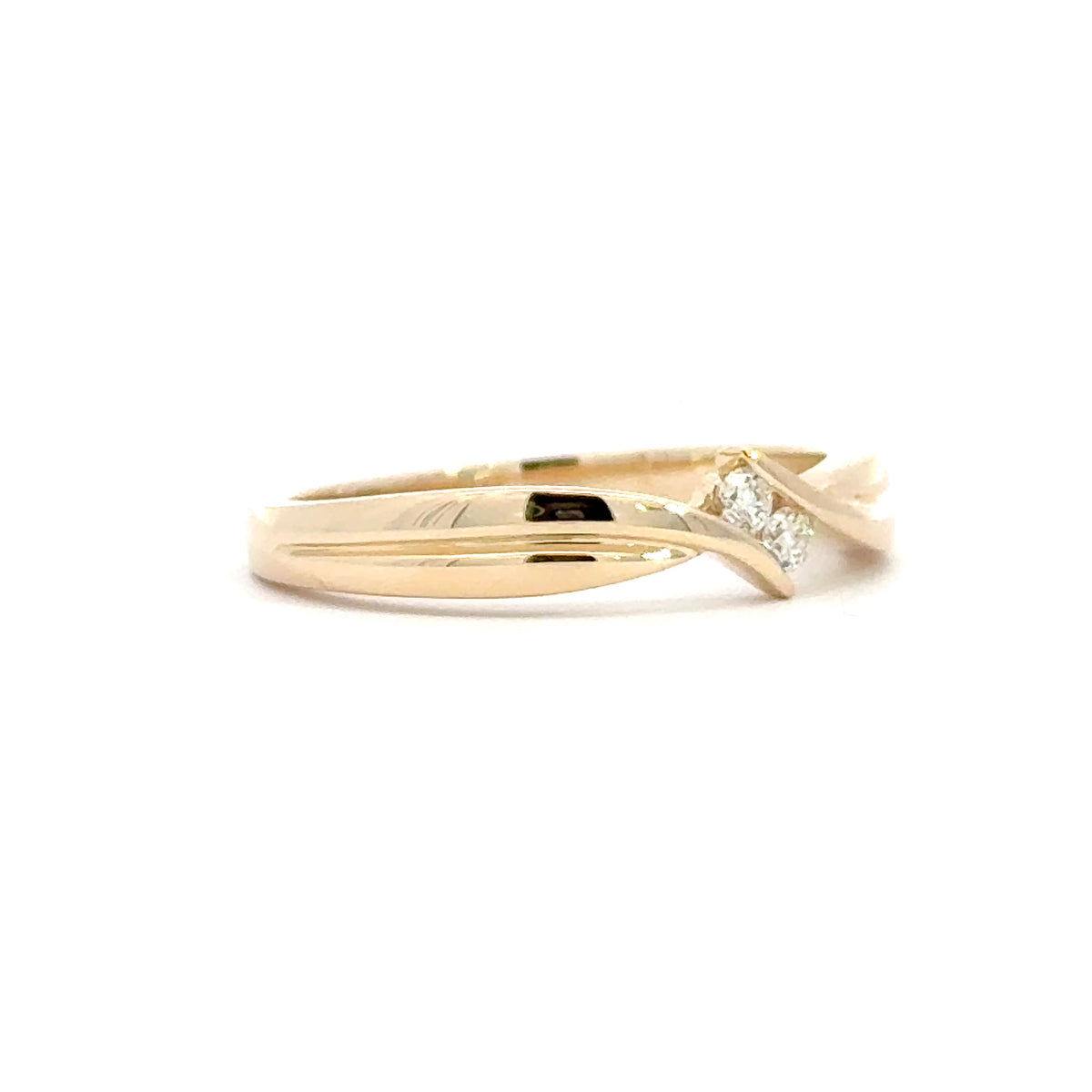 14KT. Diamant ring, rødguld, 0,06ct TW/SI - Model: 40-22630