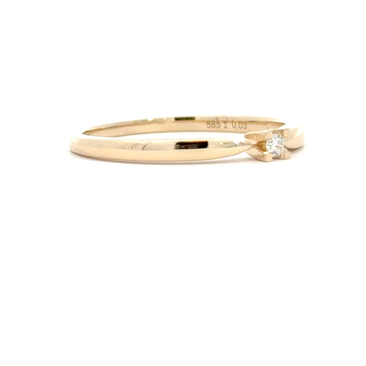 14kt rødguldsring m.brillant 0,03ct twsi - Model: 40-22639