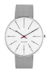 Arne Jacobsen - BANKERS 40 mm stål ur med meshlænke - Model: 53102-2008