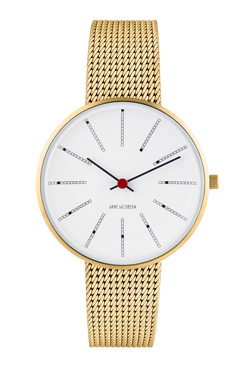 Arne Jacobsen - BANKERS 34 mm doublé ur med meshlænke - Model: 53107-1609