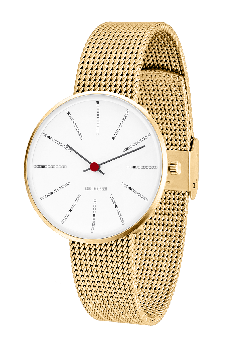 Arne Jacobsen - BANKERS 34 mm doublé ur med meshlænke - Model: 53107-1609