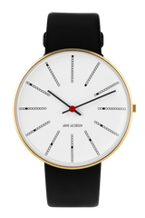 Arne Jacobsen - BANKERS 40 mm doublé ur med læderrem - Model: 53108-2001G