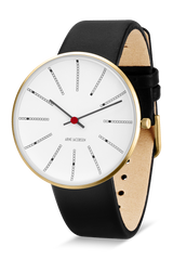 Arne Jacobsen - BANKERS 40 mm doublé ur med læderrem - Model: 53108-2001G