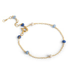 Enamel - LOLA BLOD Rainbow armbånd, forgyldt sølv - Model: B147G-Marine