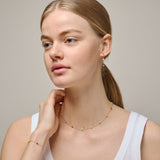 Enamel - LOLA BLOD Rainbow armbånd, forgyldt sølv - Model: B147G-Rainbow