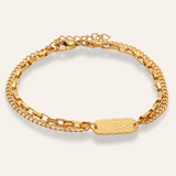 Sintridou - Armbånd, dobbelt i forgyldt stål - Model: ST610002