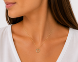 14 kt. Guld hjerte vedhæng med diamant 0,02ct tw/si - Model: 20-22122