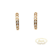 14 kt. Guld creol med diamant, i alt: 0,25 ct. tw/si - Model: 10-22123