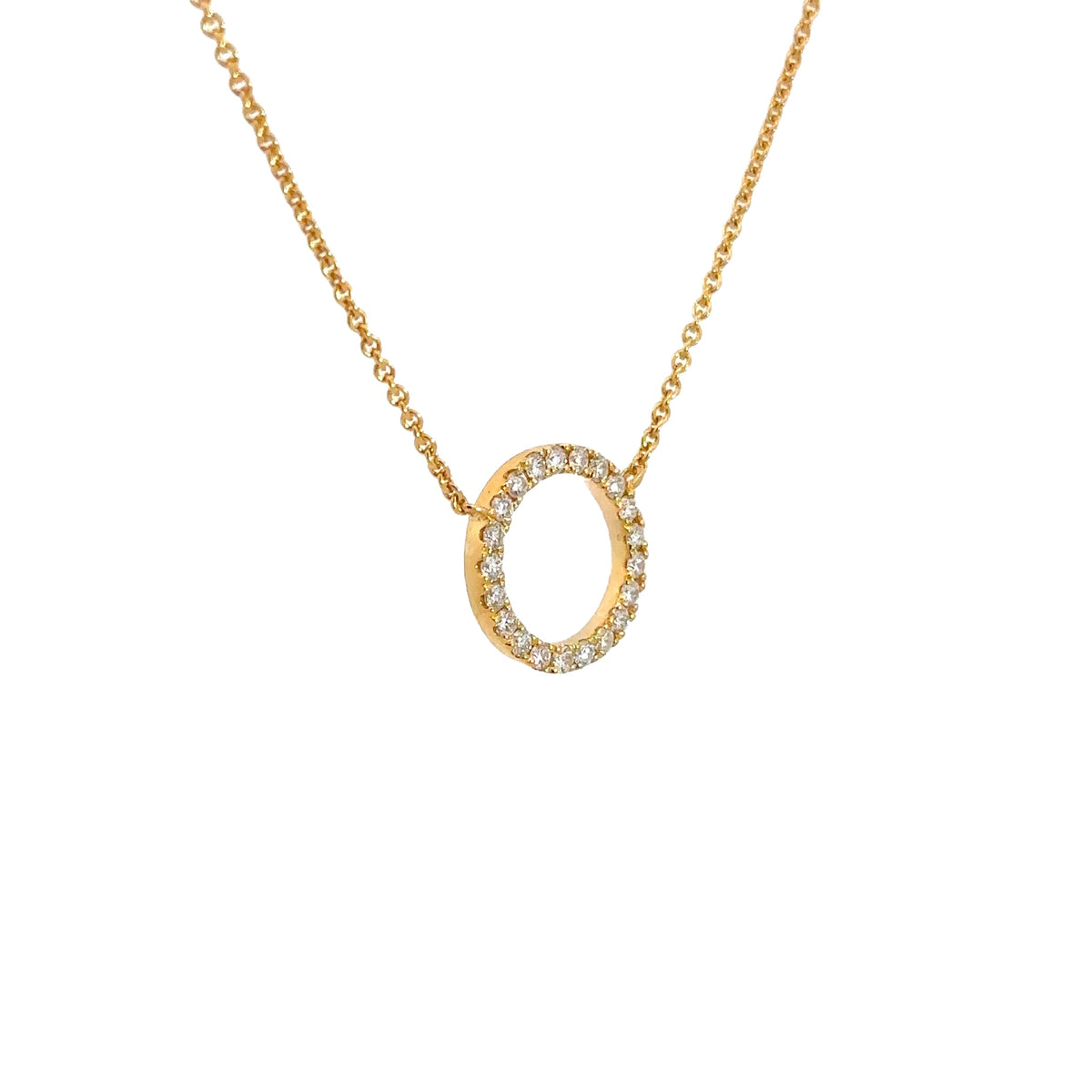 14 kt. Guld diamant cirkel vedhæng med 0,26ct w/si - Model: 20-22139