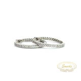 Rhodineret sølv creol med klare sten - Modelnr: 10-11128