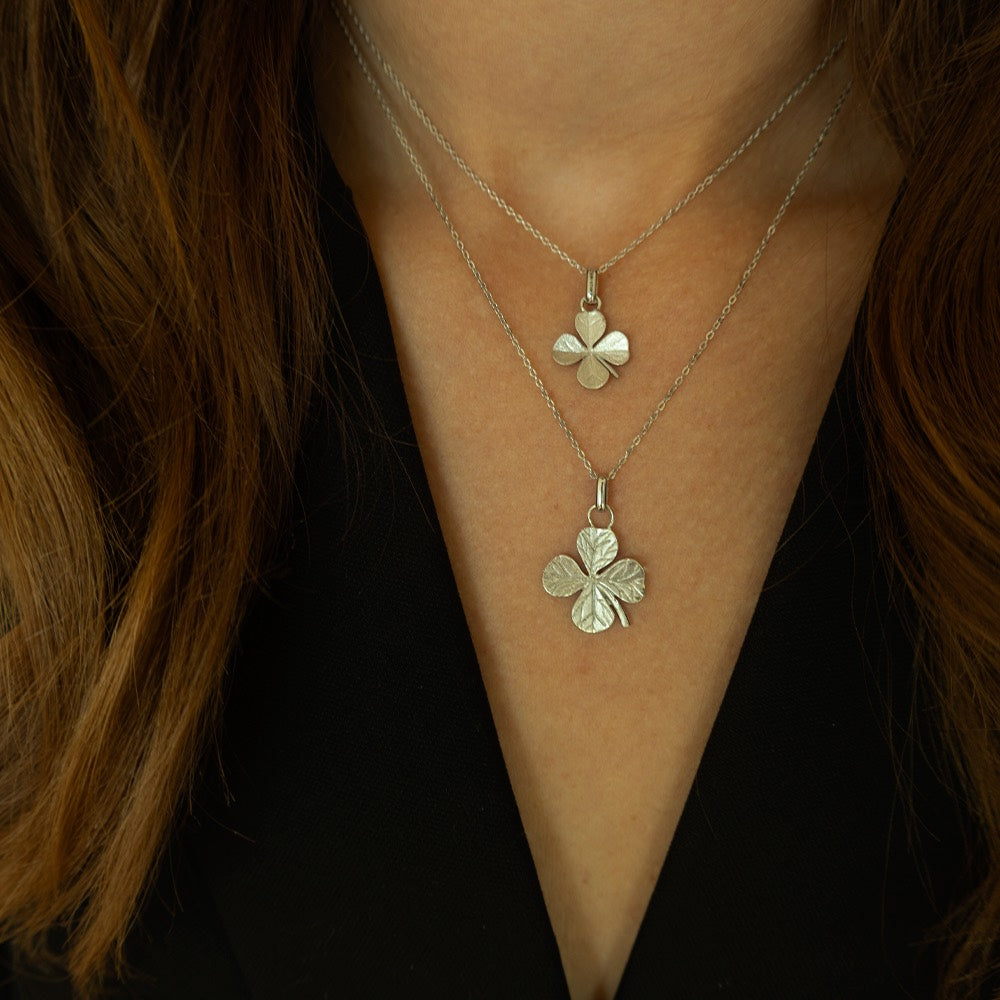 Christina Big Four Leaf Clover vedhæng i sølv – billede 4