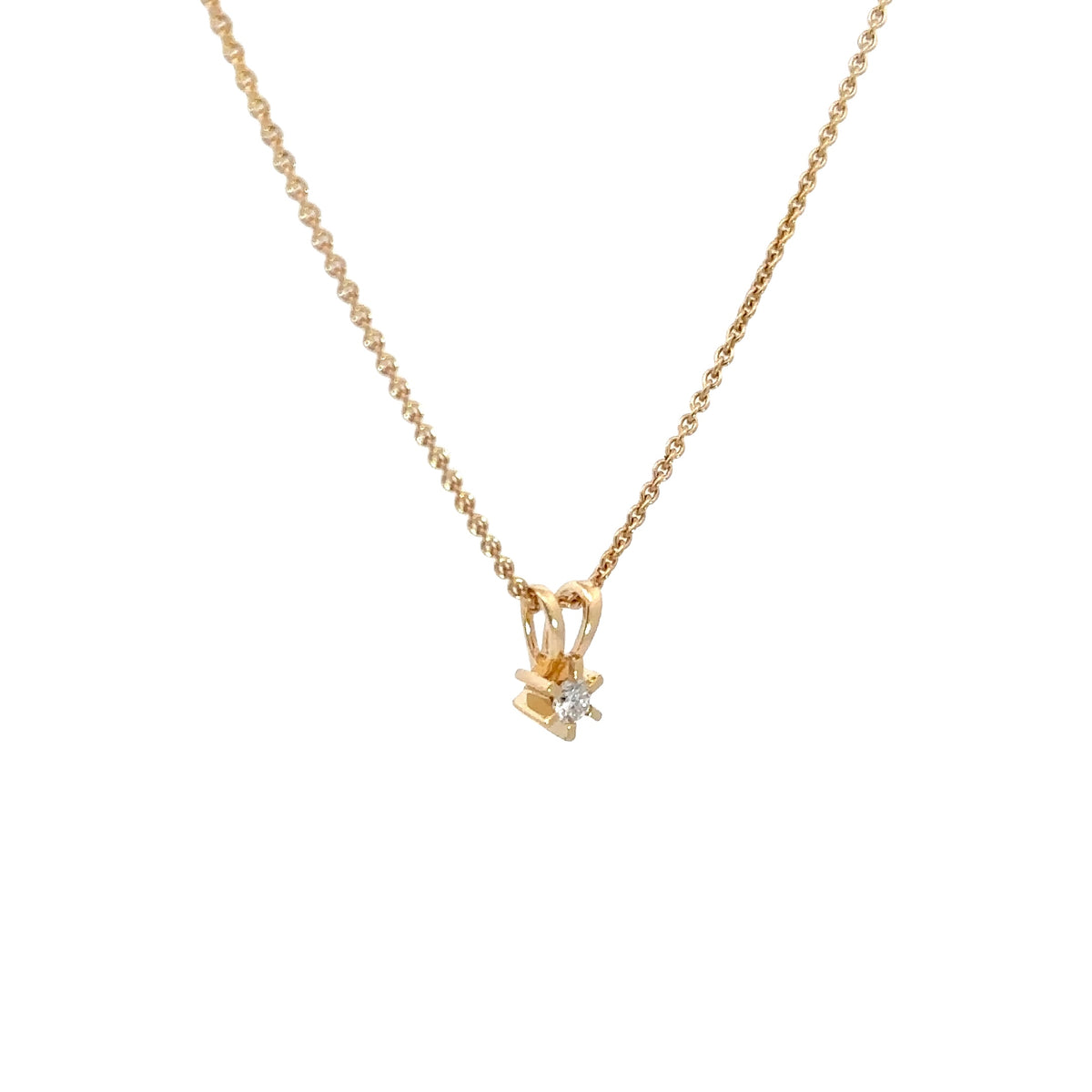 14kt Guld vedhæng- m. 0,06ct tw/si brillant - 20-22140