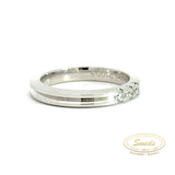 14 kt guldring m 3x0,05 ct wws