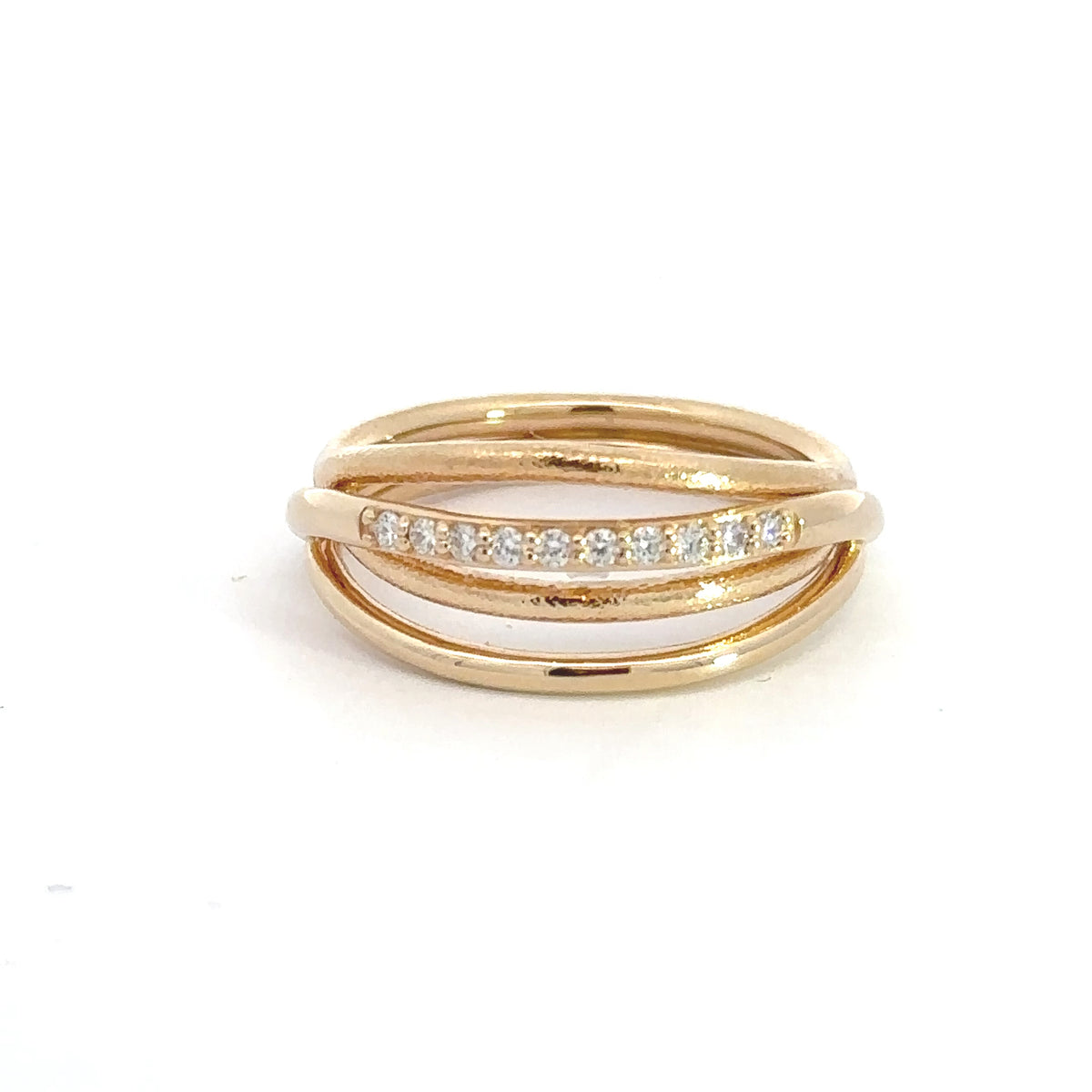 Aagaard - COUTURE ring rød bånd m/10x0,01ct w/si - Model: 9105136-50