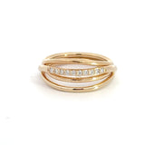 Aagaard - COUTURE ring rød bånd m/10x0,01ct w/si - Model: 9105136-50