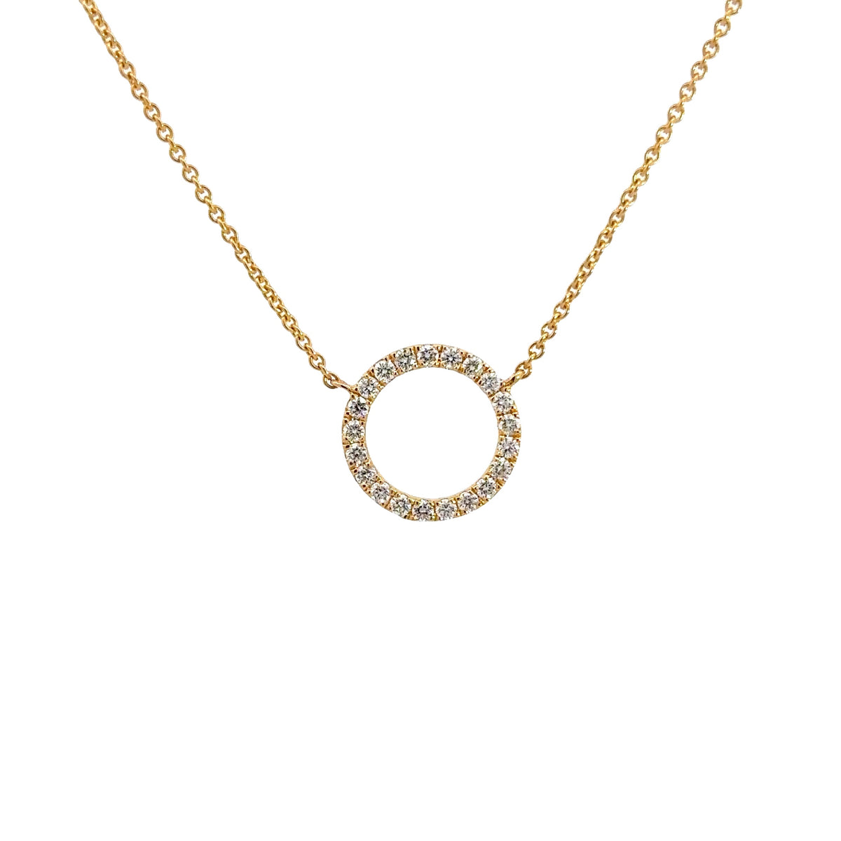 14 kt. Guld diamant cirkel vedhæng med 0,26ct w/si - Model: 20-22139