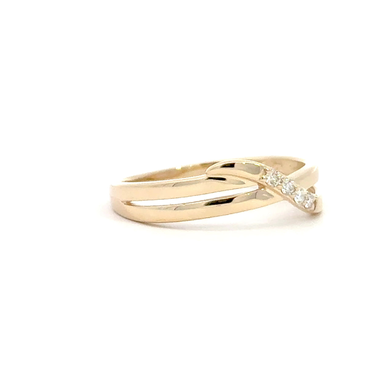 14 kt. guld diamantring med diamant, 0,055ct tw/si - Model: 40-22624