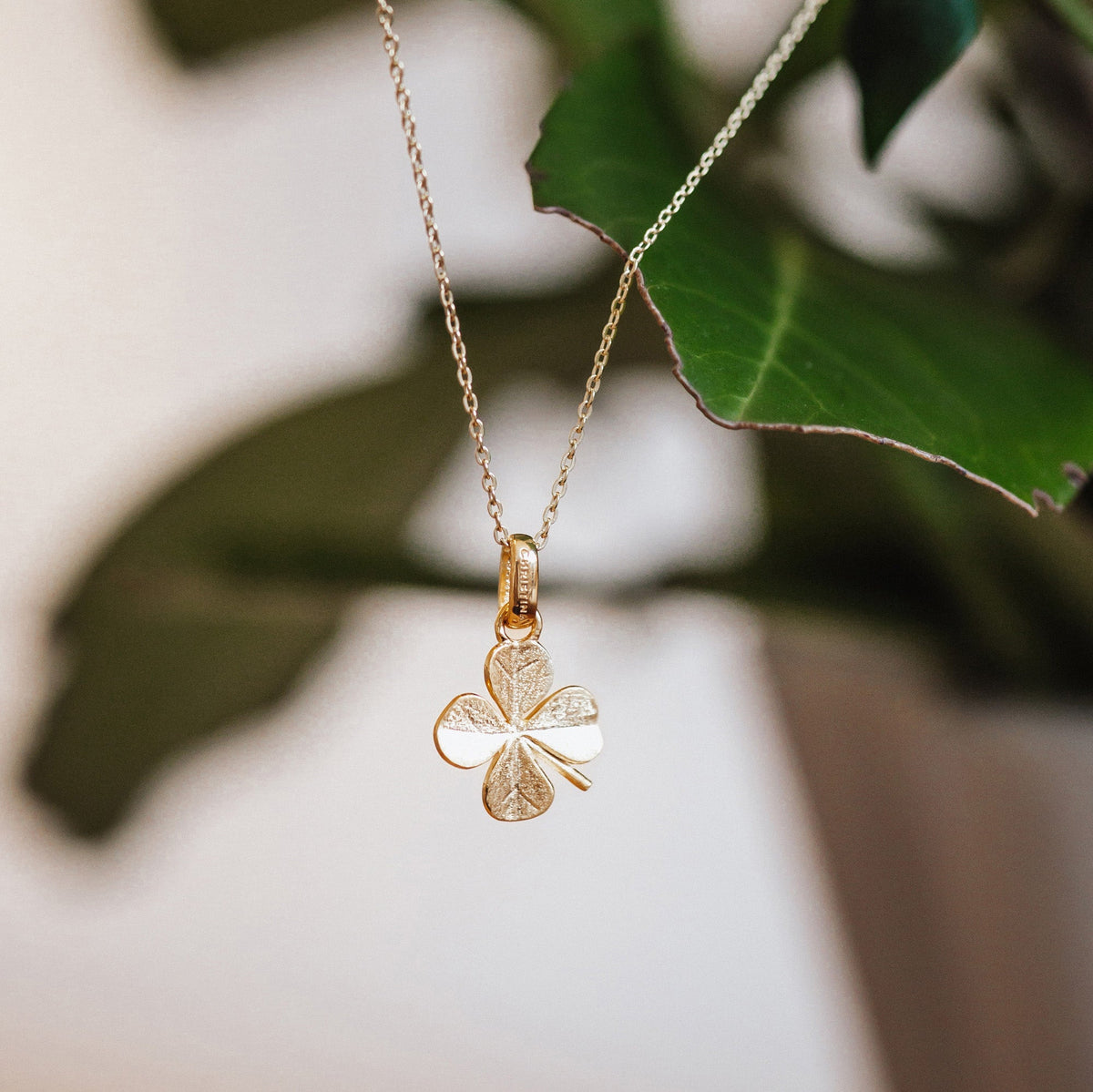 Christina Four Leaf Clover vedhæng i forgyldt sølv – billede 9