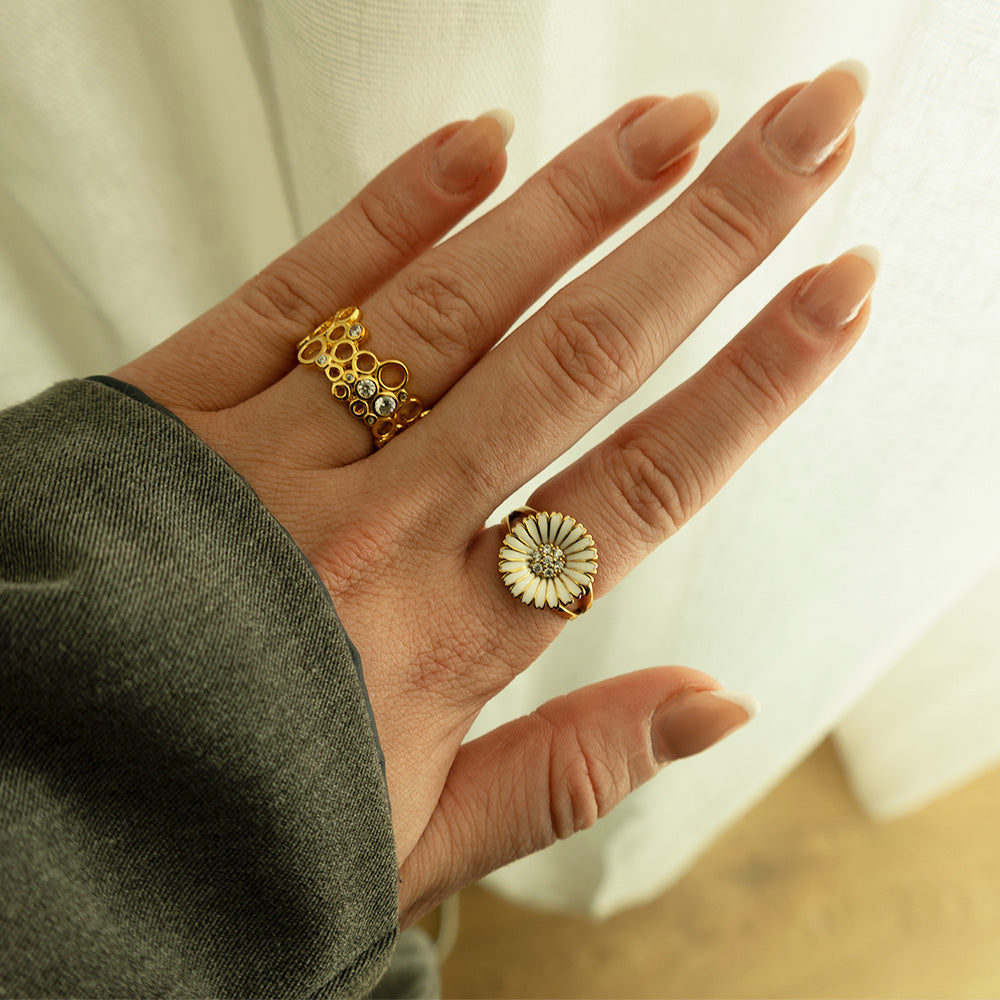 Christina Cocktail ring i forgyldt sølv – model 800-5.2.B – billede 3