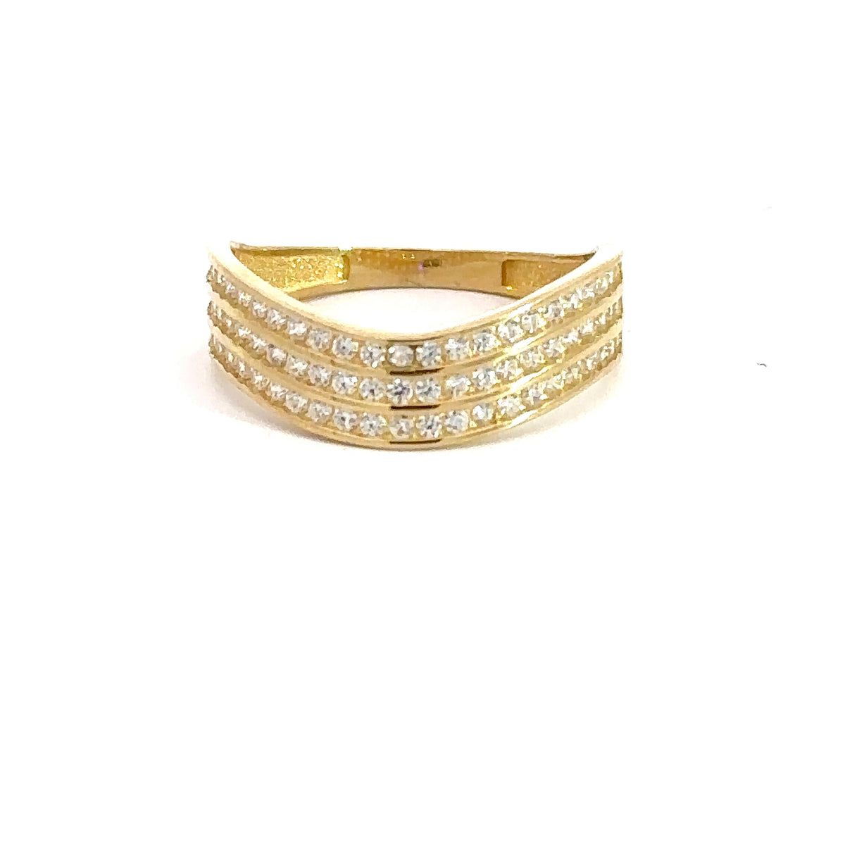 L&G - 8 kt. guldring med zirkoner - Model: 400205