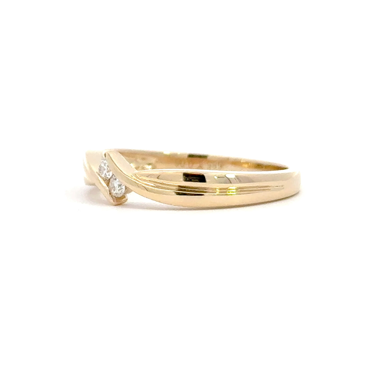 14KT. Diamant ring, rødguld, 0,06ct TW/SI - Model: 40-22630