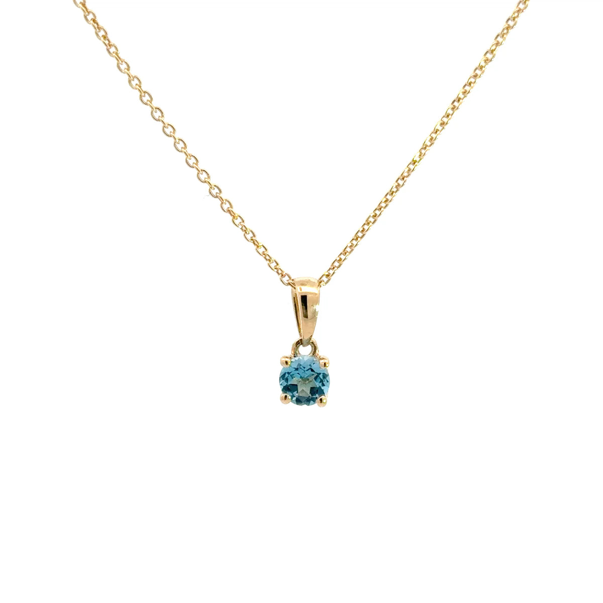 14 kt. vedhæng med Swiss blue topaz - 20-22157