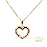 Hjerte halskæde i 14 kt guld