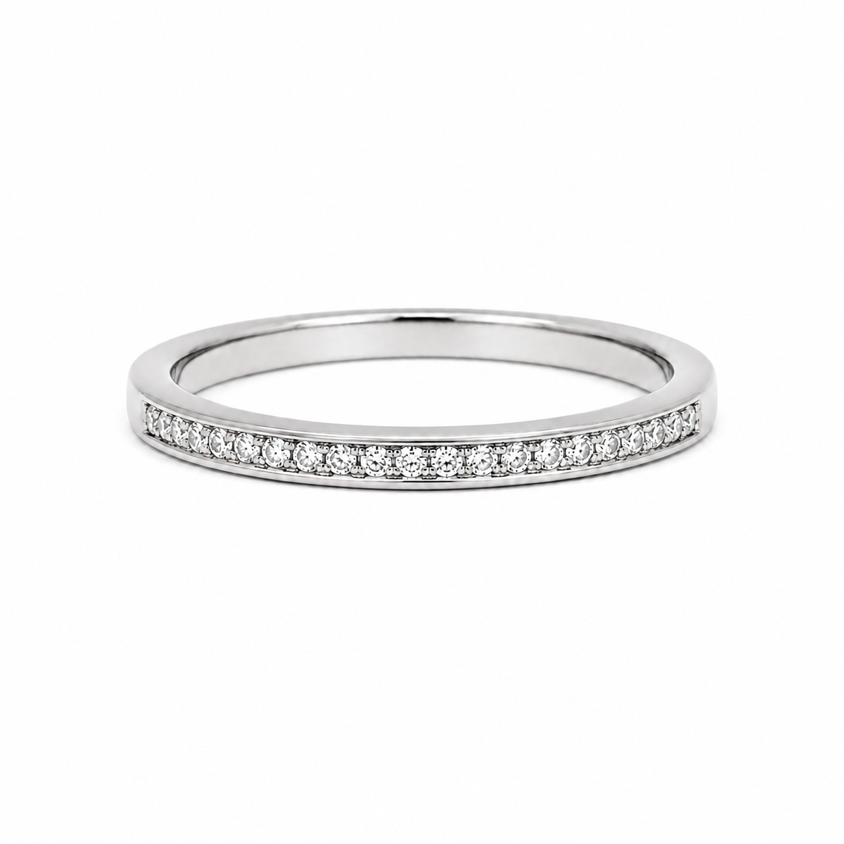 14KT.HVGULD DAMERING med brillant 0,09ct twsi